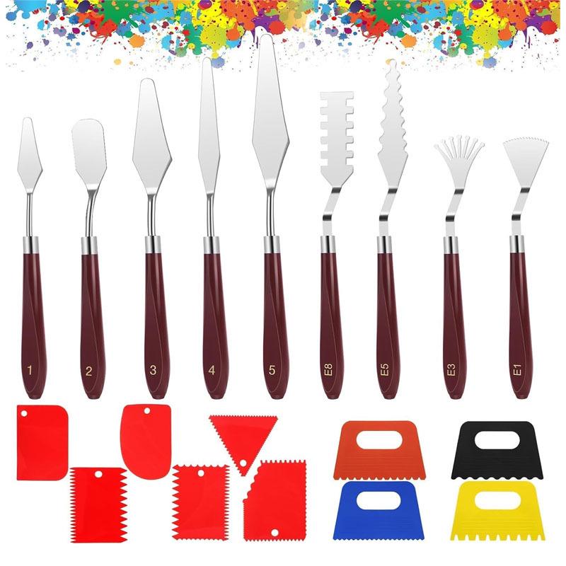 Stainless Steel Art Scraper Knife for Oil Painting and Gouache Pigment