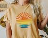 Comfort Colors® Retro Summer Shirt, Vintage Shirt, Retro Sunshine Shirt, Cruise Shirt, Beachy Shirt Retro Summer Shirt, Sunset Tshirt