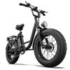 Bicicleta Eléctrica Urlife E26 Pro Motor de 750W Rueda Gruesa de 20" Plegable Bicicleta Eléctrica 7 Velocidades Frenos de Disco Doble 48V 15.6Ah Carga Máxima 120Kg