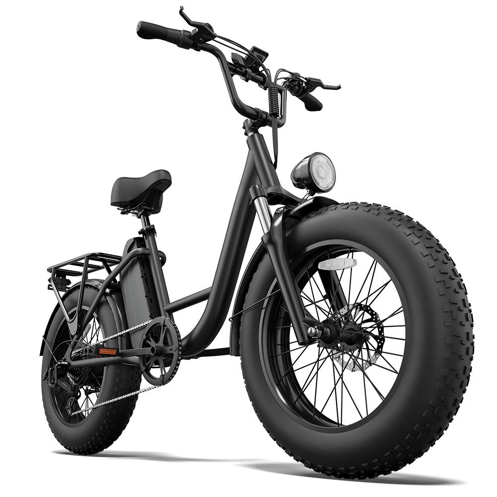 Bicicleta Eléctrica Urlife E26 Pro Motor de 750W Rueda Gruesa de 20" Plegable Bicicleta Eléctrica 7 Velocidades Frenos de Disco Doble 48V 15.6Ah Carga Máxima 120Kg