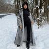 Russia popular extended fox fur imitation fur coat women's environmentally friendly artificial fur coat