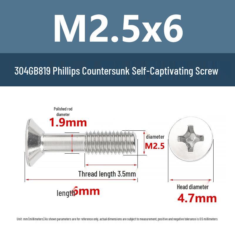 Yigu 304 Edelstahl Sicherungsschrauben M3 M4 M5