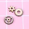 20Pcs Wooden Gear Craft Pieces Natural Wood Cut DIY Embellishments for Scrapbooking Wall Hanging Wedding Favors Crafts