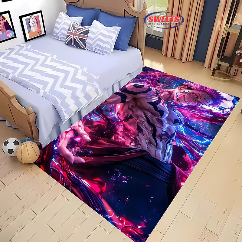 New To Sukuna Jujutsu Kaisen Carpet ! Beautify Space, Anti-slip Sound Insulation Living Room Bedroom Office Area Can Be Used Mat