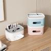 Plastic Desktop Tissue Box and Storage Organizer