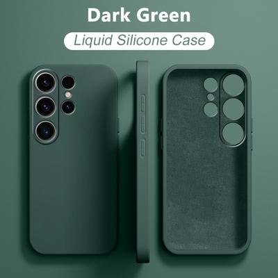 Liquid Silicone Case for Samsung Galaxy S20 S21 S22 S23 FE S24 Ultra Plus Note 10 20 Ultra S10 A54 Full Body Camera Protect Case SQUARE Cover Silicon