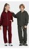 Kids' Terry Cloth Zip-Up Cardigan & Sweatpants Set - Spring/Autumn Trend