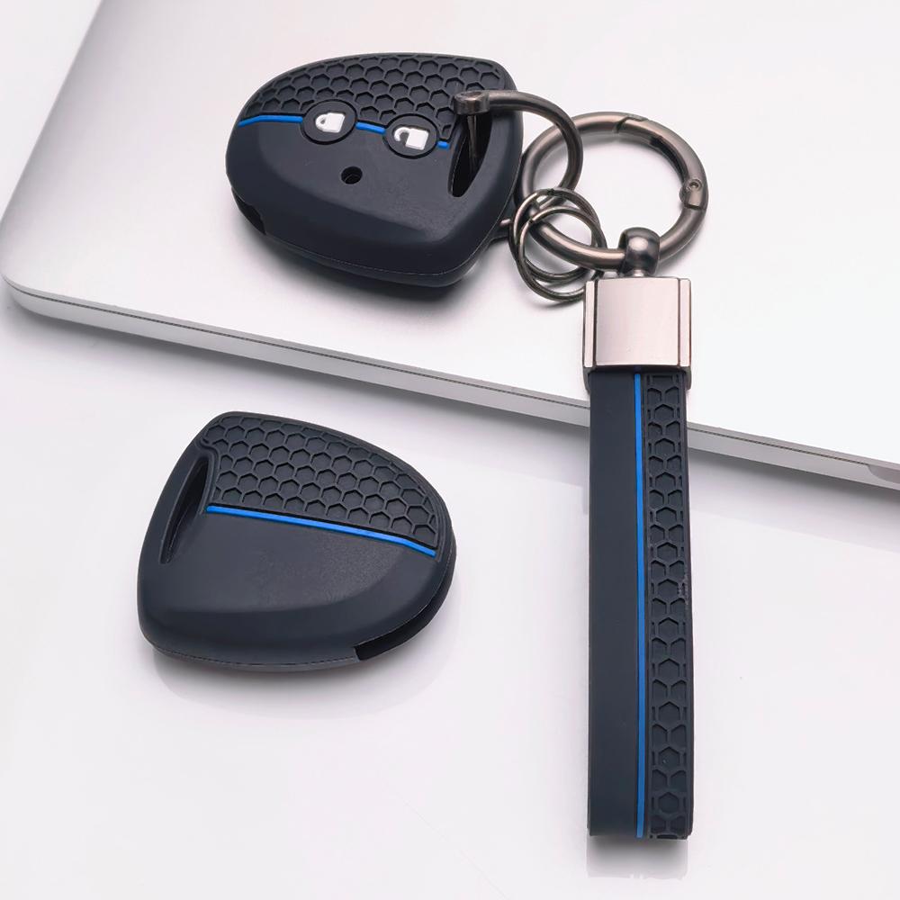 Key Cover for Toyota Hilux Yaris Corolla Rav4 Vigo Vitz Echo Classic with Keychain Anti-Scratch Guard Shockproof Protection Soft Grip Texture