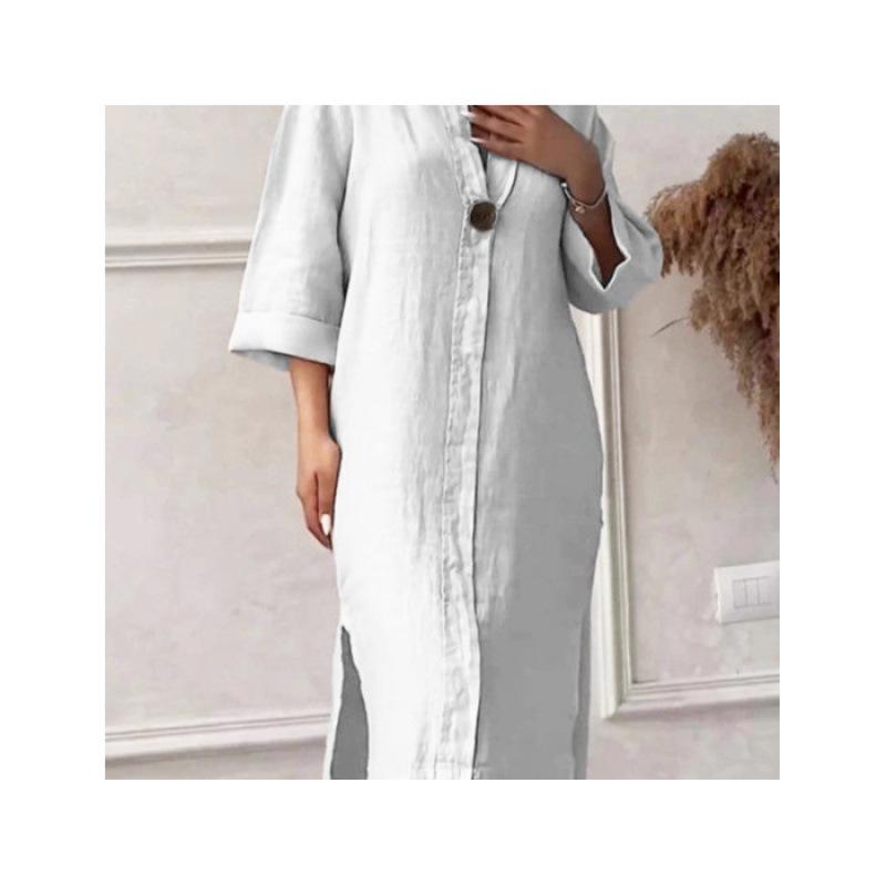 Southeast Asia TEMU Cross-border Black Solid Color Long Dress