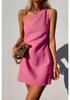2026 Damen Schlankes One-Shoulder Sommerkleid - Eleganter Europäischer & Amerikanischer Stil Rock
