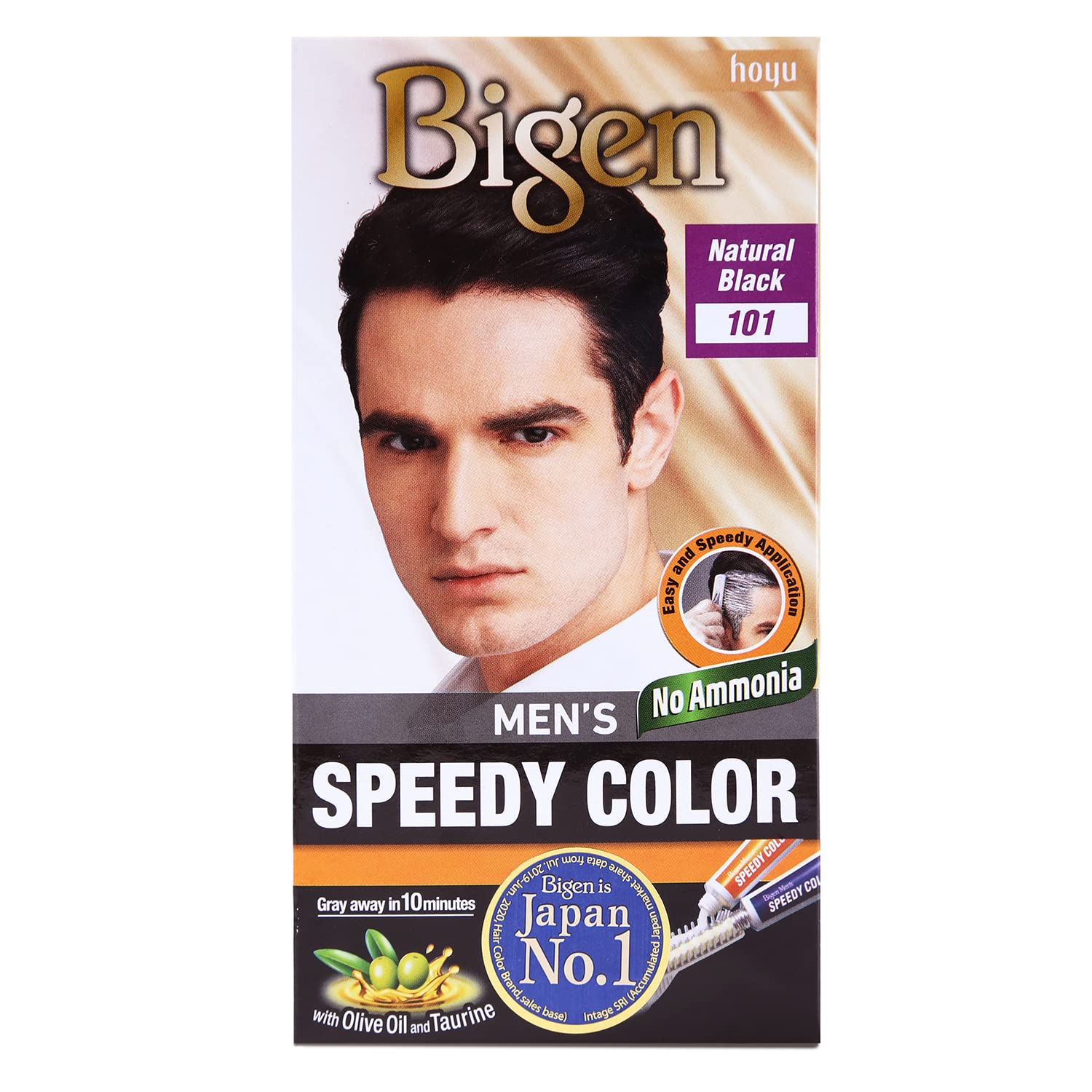 Bigen Men s Speedy Color, Hair Color, 80g - Natural Black 101 (Pack of 1)