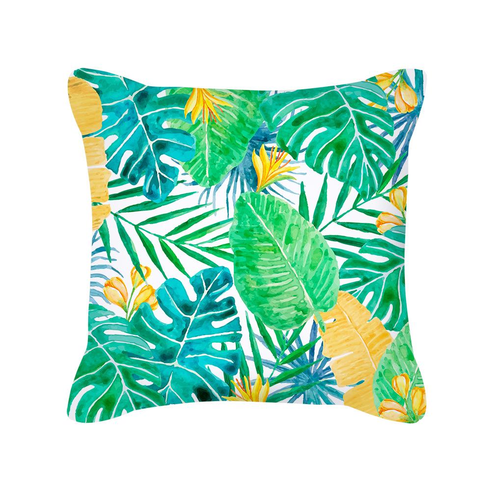 New Home Green Plant Tropical Pillow Cover Without Core Cushion Cover Waist Pillow Cover Cushion Cover Furniture Supplies