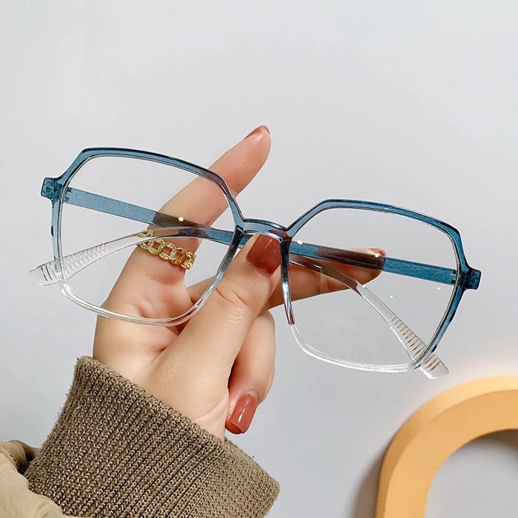 New Anti Blue Light Glasses Big Square Frame Women Unisex Durable Ultralight Male Fashion Trendy Spectacles Vintage Eyeglasses