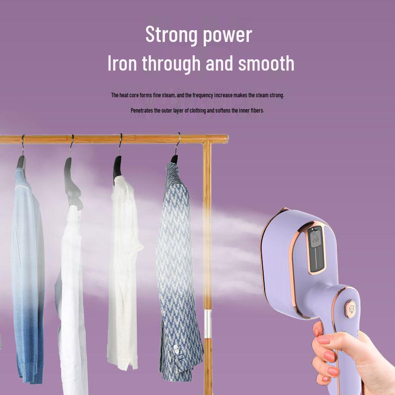 High-Power Rotating Steam Iron - Portable Handheld Ironing Machine for Home & Commercial Use.