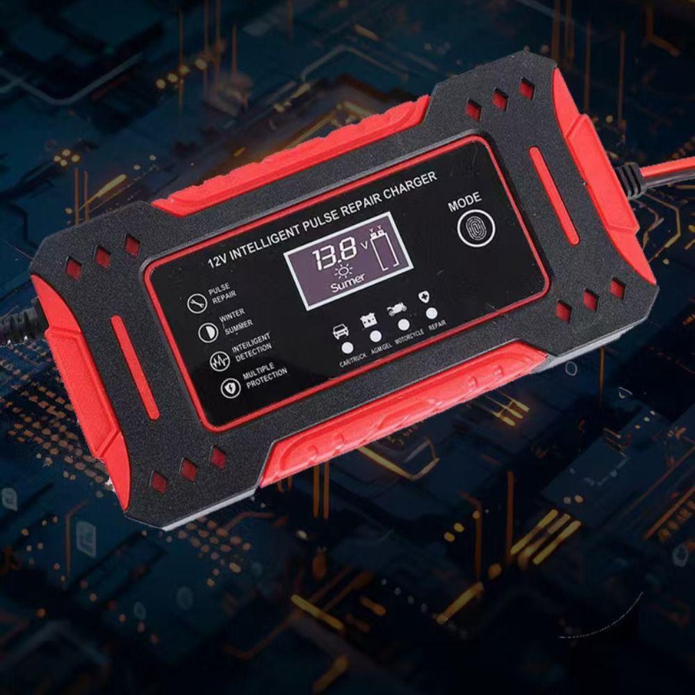 6A Output Motorcycle Battery Charging Unit Pulse Repair Battery Charger 12V  Motorcycle Maintenance