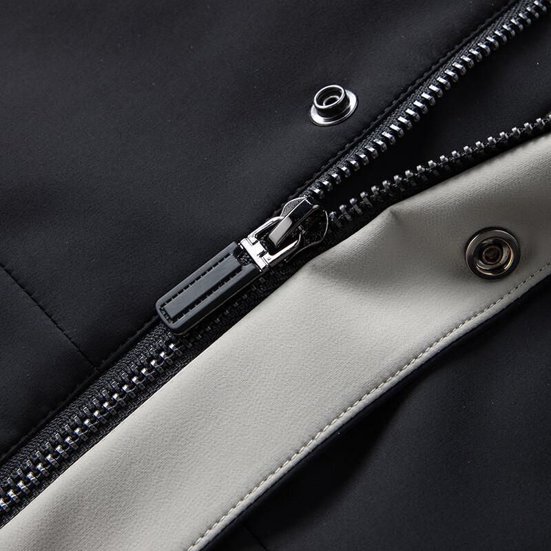 Shanshan Men's Casual Business Detachable Hooded Jacket