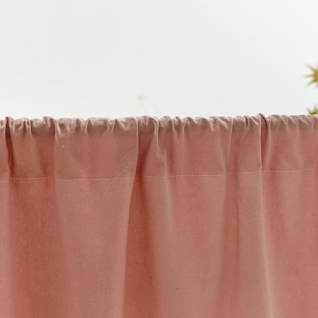 Farmhouse Short Curtain 100% Cotton Drapes for Bathroom Small Window Rod Pocket Tier Curtains Cafe Kitchen Closet Doorway Decor