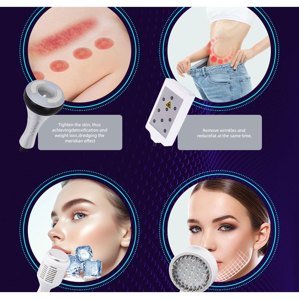 9-in-1 40kHz Cavitation 0.5MHz RF Laser 9 Heads LED Touchscreen Air Cooled 110V-220V AC Salon Body Contouring