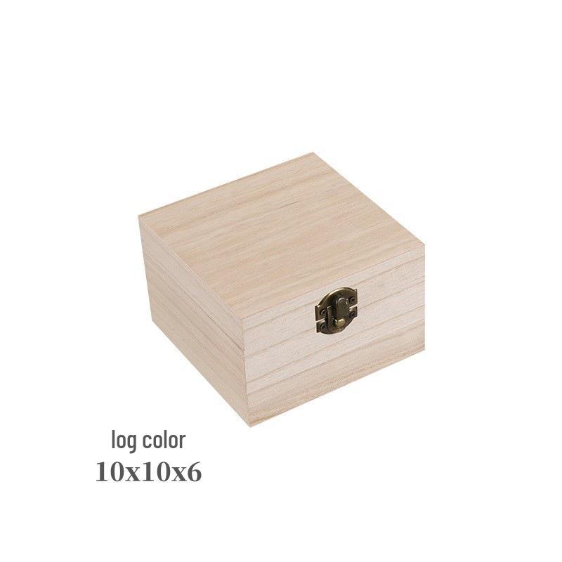 In-Stock Retro Paulownia Wooden Storage & Gift Box with Hinged Lid
