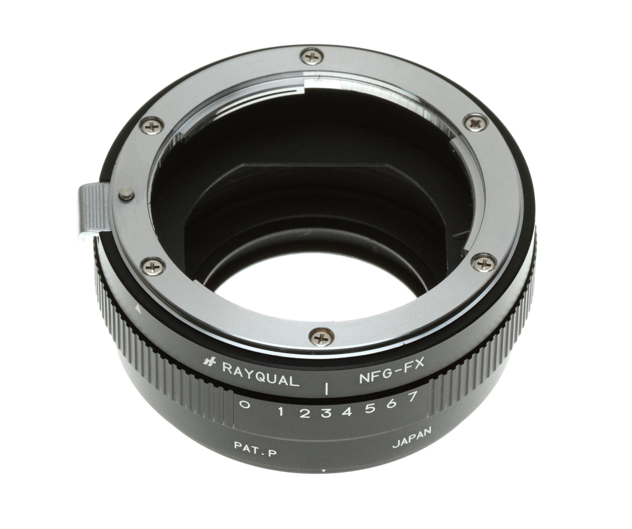 

Rayqual Japanese Lens Mount Adapter for Nikon Lenses with G to Fuji Cameras NFG-FX F-Mount (Compatible Lenses) X-Mount