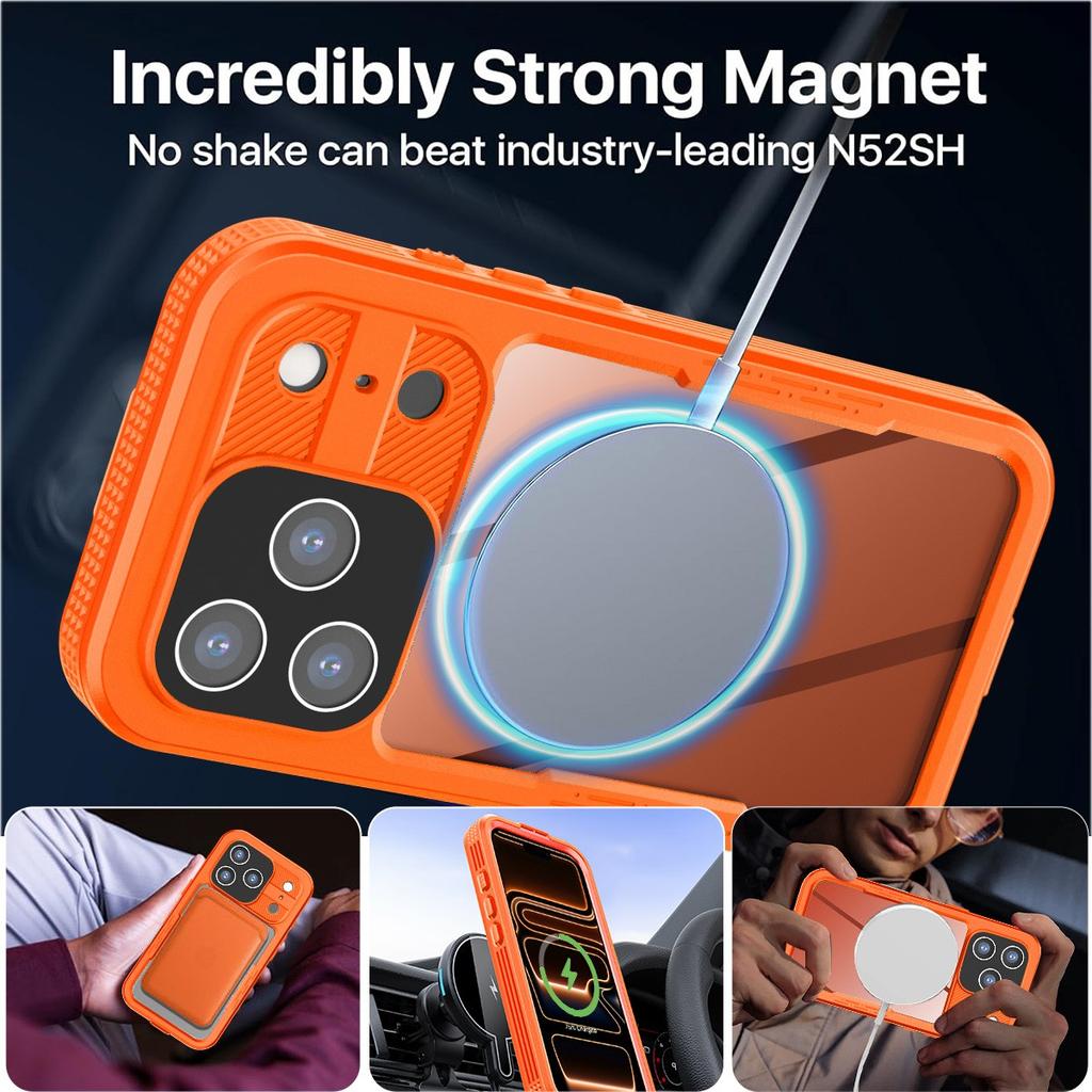 IP68 Waterproof Protective Case for IPhone 17 Pro Max 17 Air 17 Pro MagSafe Shock-proof All-round Protection Magnetic Cover