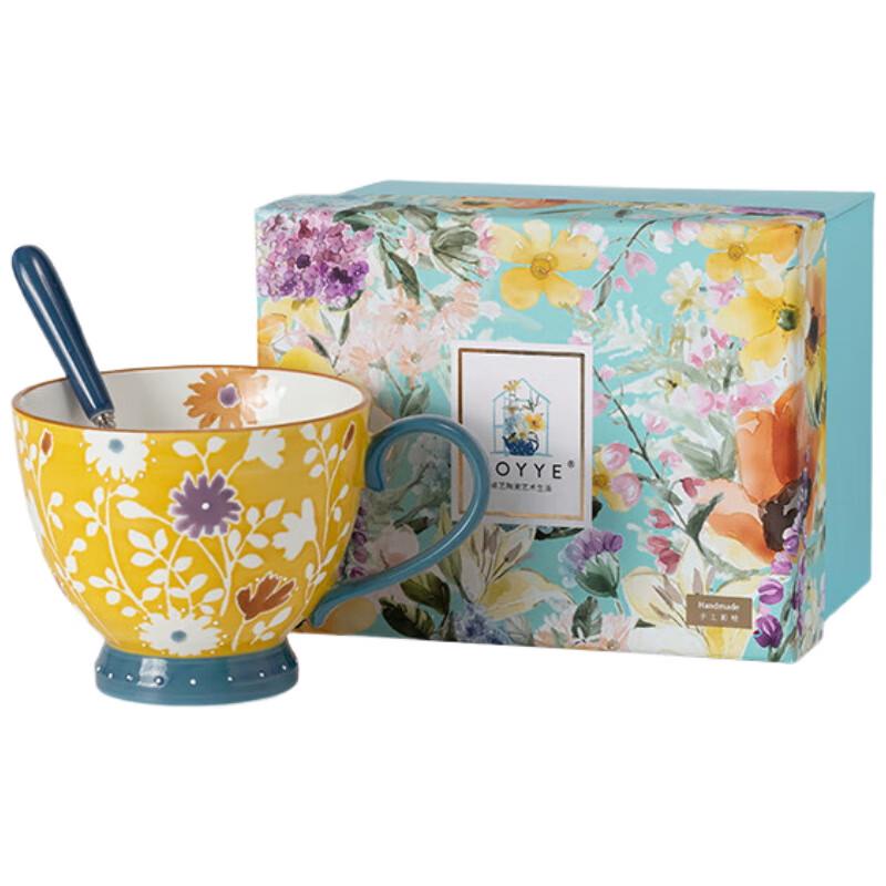 JOYYE Hand-Painted Ceramic Mug 400ml