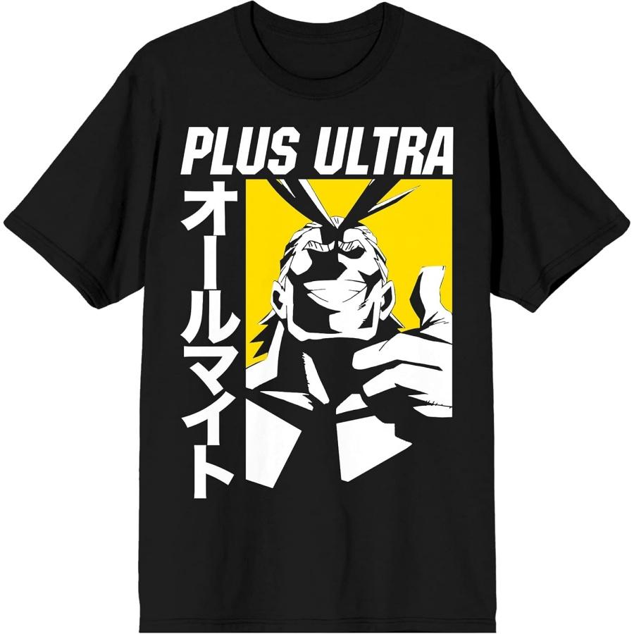 My Hero Academia Anime Plus Ultra All Might Mens Black Short Sleeve Shirt XXXXXL разноцветный
