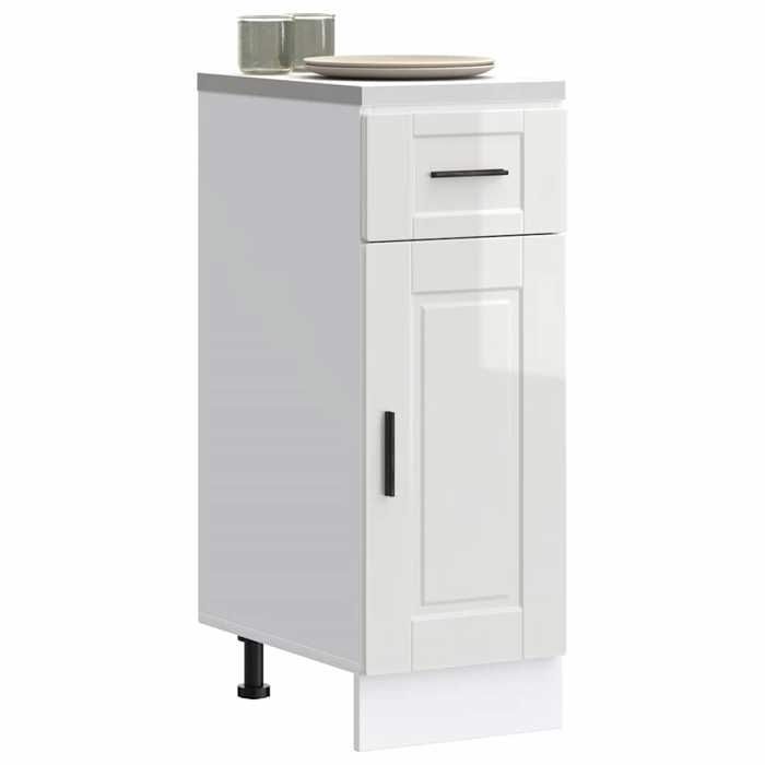 VidaXL Kitchen Cabinet Porto Glossy White Engineered Wood 853939