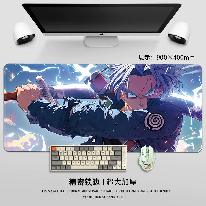 Men Boys Mouse Pad Cartoon Anime Dragon Ball Leather Mouse Pad Son Goku High Definition PrintingPad Large Game Mouse Pad Laptop Keyboard Pad