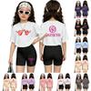 Kids Fashion Loose Fit Crew Neck Short Sleeve Top and Shorts Set Casual Two Piece Outfit for Children Soft Comfortable Fabric