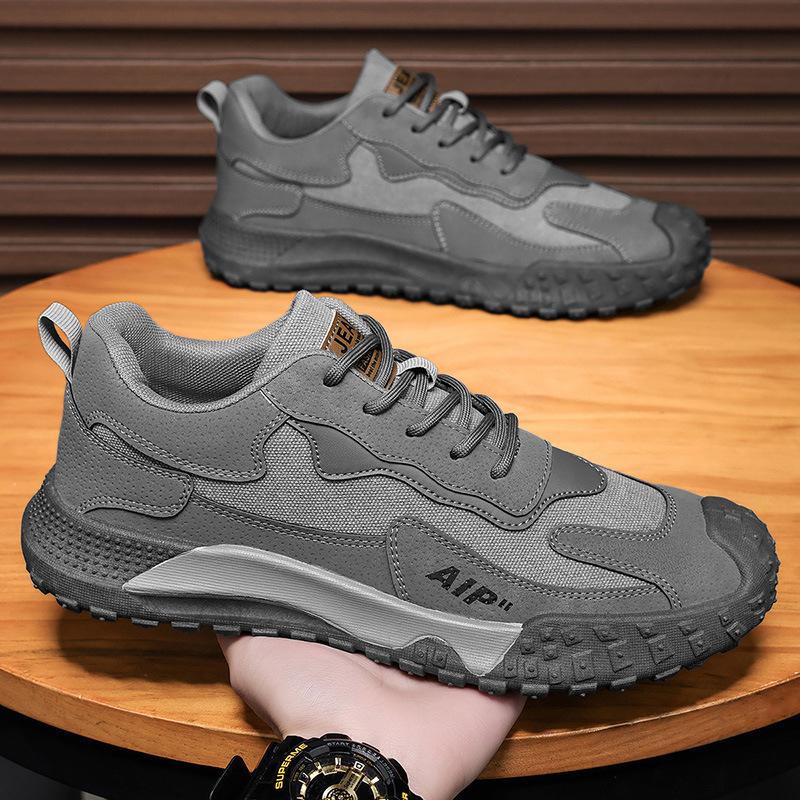 Spring men's shoes 2025 breathable sports leisure site labor insurance shoes men's trend shoes work shoes difficult