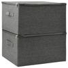 VidaXL Storage Boxes 2 Pcs Fabric 43x34x23 Cm Anthracite 332909