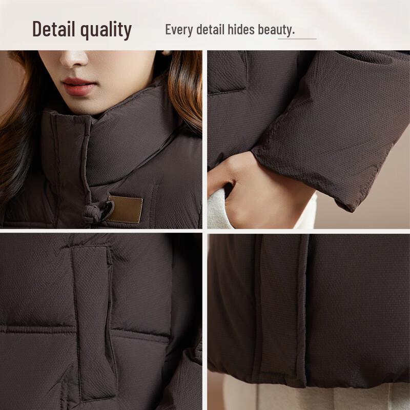 JIANHU Women's Mid-Aged Winter Stand Collar Down Jacket