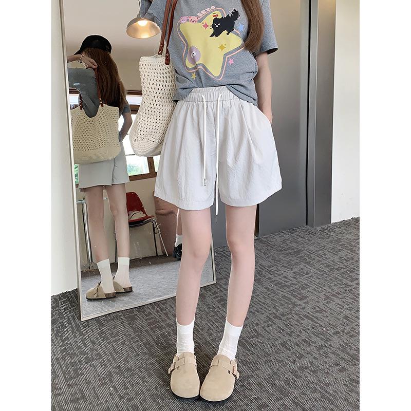 2025 Women's High Waist A-Line Sports Shorts: Fashionable Summer Drawstring Casual Wear