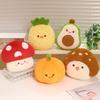 Happy Fruits Party Series Plush Toys Stuffed Cartoon Peach Watermelon Pineapple Durian Pumpkin Avocado Doll Kawaii Room Decor