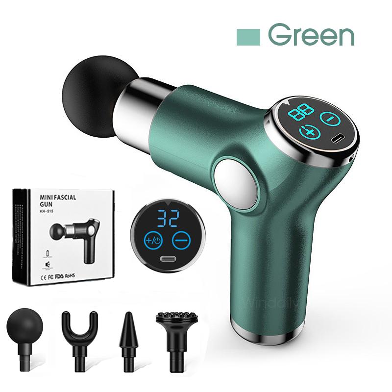 New LCD Touch Screen Massage Gun Mini 32 Speed Deep Tissue Percussion Muscle Massage Fascia Gun Pain Relief and Neck Vibrator Fitness
