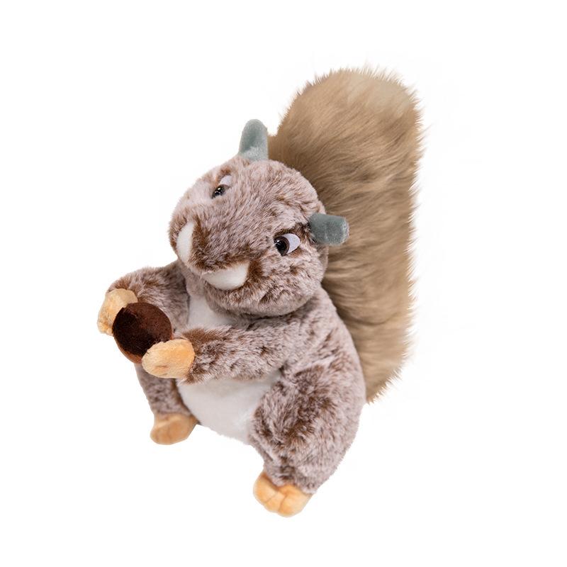 Păpușă veveriță simulată drăguță jucărie de pluș veveriță mică păpușă hamster pentru copii păpușă de alinare cadou de ziua de naștere