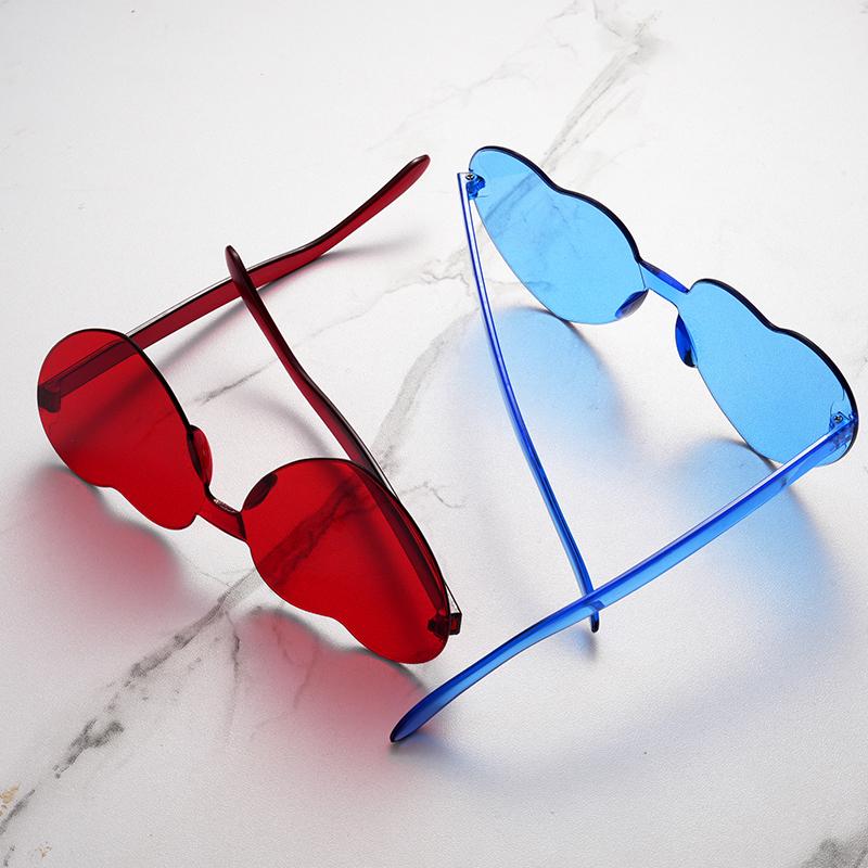 Candy Color Heart Shape Ocean Personality Frameless Children's Sunglasses Fashion Candy Love Sunglasses