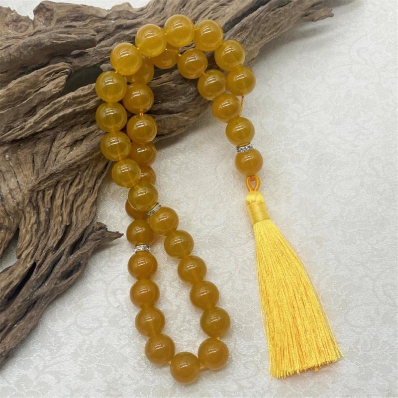 33 Bead Glass Islamic Rosary Beads Muslims Tasbih For Comfortable Daily Prayers Meditation And Spiritual Event Use
