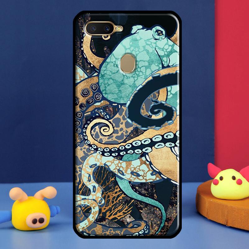 Marine Life Ocean Octopus Case For Oppo A96 A76 A16 A74 A94 A54 S A57 A77 A58 A78 A98 A5 A9 A91 A15 A17 A52 A72 Cover