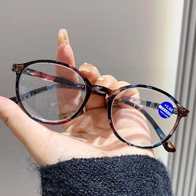 Ultra-Light Anti-Blue Light Reading Glasses, Fashionable HD Print, Comfortable for Elderly, Street Style.