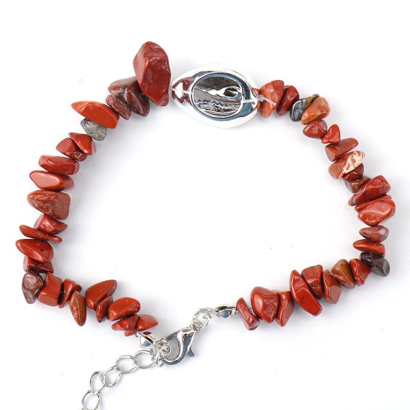 Natural Gravel Crystal Conch Shell Bracelet Ocean Wind Handmade Gravel Couple Bracelet Adjustable B32 pure natural