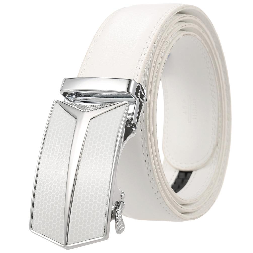 Men'S Belt, Automatic Buckle Cowhide Belt Casual Business Ly36-1314-1