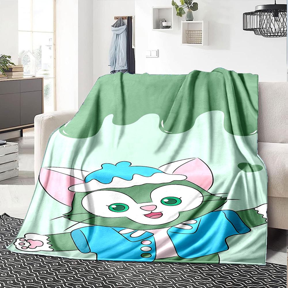 1pc cat name blanket Lightweight Flannel Throw for Sofa Bed Travel Camping Livingroom Office Couch Chair
