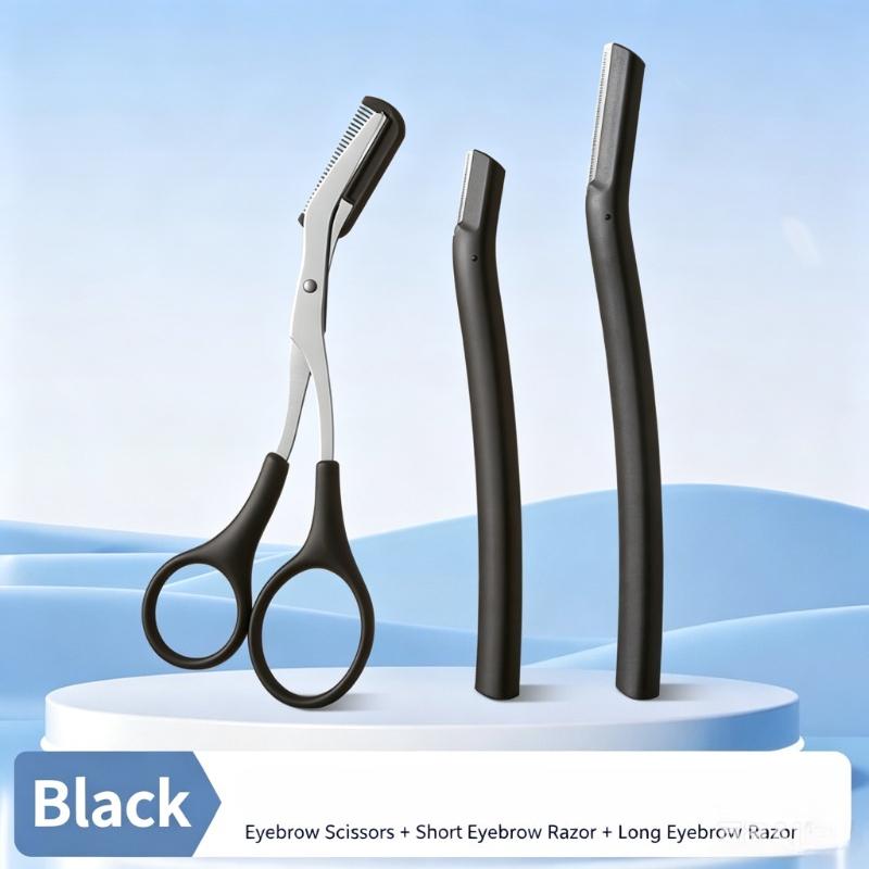 1/3PCS Eyebrow Trimmer Makeup Tools Stainless Steel Eyebrow Scissors with Comb Hair Removal  Eyebrows Shaping Makeup Tools
