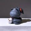 Magician Cat Statue Hand-painted Cat Figurine Collectible Halloween Decoration Desktop Cat Sculpture for Home Table Shelf Decor