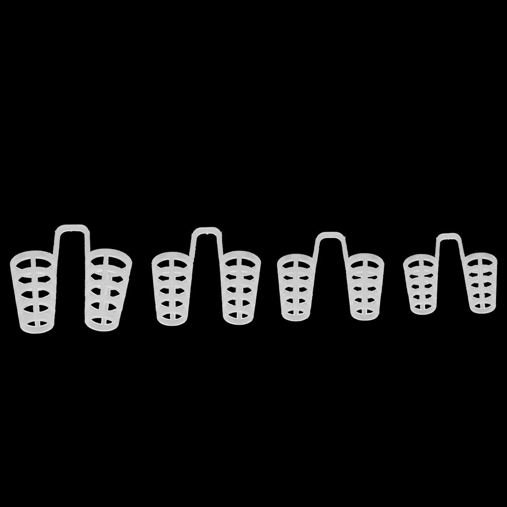 4 Stück Mini Anti-Schnarch Nasenklammer Transparent Bequem Schlafhilfe Schnarchstopp Gerät