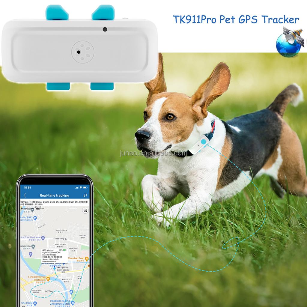 Real-time GPS Tracking for Dog Cat 4G LTE GPS Pet Tracker TK911pro Waterproof Gps with Free APP and Platform Tracking Device