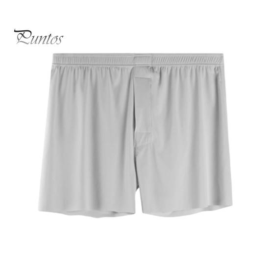 

Мужские трусы-боксеры, эластичные, с высокой талией, дышащие, гладкие, однотонные, свободные трусы L светло-серый