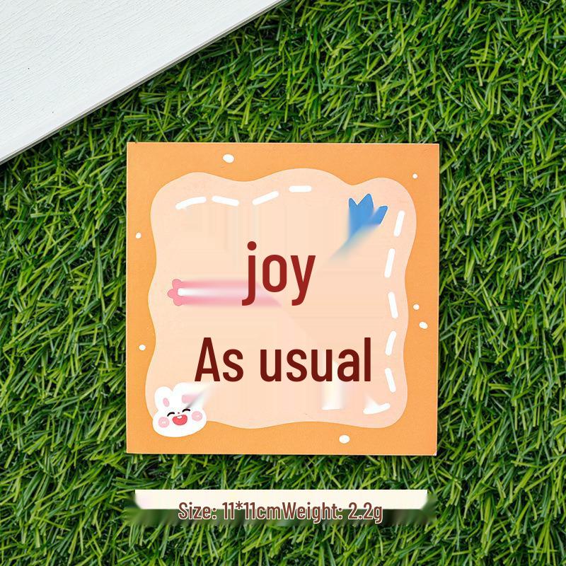 Back-to-School Season Handwritten Blessing Card for Students: DIY Small Card for Children's Day